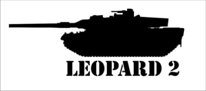 Panzer Leopard A2, Aufkleber aus hochwertiger Folie geschnitten, freistehend. - Bild 1 von 7