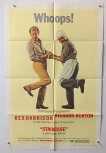 Sad Homosexual Story Rex Harrison Richard Burton STAIRCASE Original Movie Poster - Picture 1 of 1