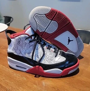 Nike Air Jordans Two3 Kids Size 4.5Y Basketball White Red Sneakers DV1360-160 - Picture 1 of 10