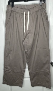 Pact Pants Women Medium Tan Organic Cotton Pockets Lagenlook Coastal Sustainable - Picture 1 of 10