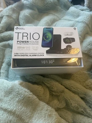 Lifestyle Advanced Trio PowerHouse 3-in-1 Wireless Charging Station Clock - Image 1 of 4