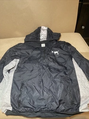 Victoria's Secret розовый черный и серый 1/2 молнии Anorak куртка ветровка размер M/L - Изображение 1 из 4