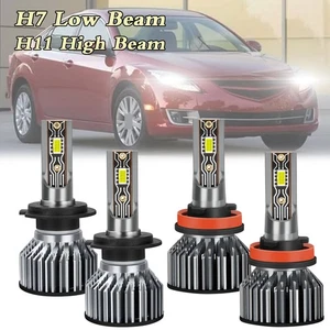For Mazda 6 GT GS Sedan 4-Door 2009-2010 H7 H11 LED Headlight High Low Bulbs CSP - Picture 1 of 13