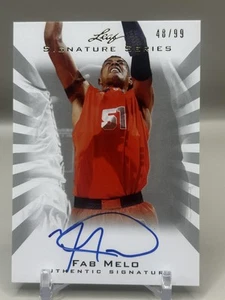 Leaf Signature Series 2012-13 #BA-FM1 Fab Melo plateado #/99 - Imagen 1 de 2