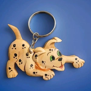Wooden Dalmation Puppy Keychain - Picture 1 of 2