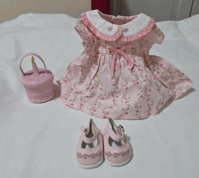 American Girl bitty Baby My Big Day Outfit 2005 Dress Shoes Purse Read  - Image 1 of 4