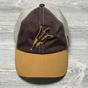 Arizona State Sun Devils Hat Cap Snap Back Mens Maroon Gold College Football - Picture 1 of 7