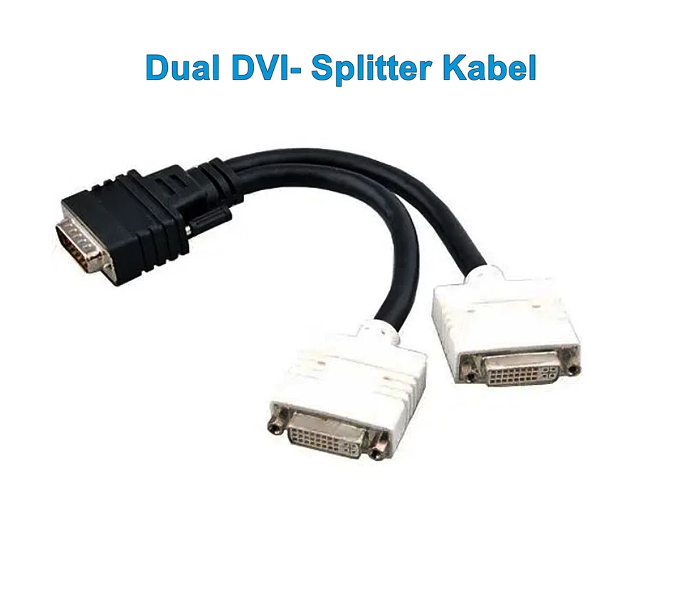 Dual DVI Monitor Adapter Splitter Kabel Dell 0H9361 #R7-F6 - Bild 1 von 1