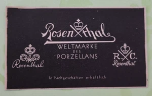1. Rosenthal * Weltmarke des Porzellans * Werbeanzeige Werbung Reklame 1939 - Bild 1 von 1