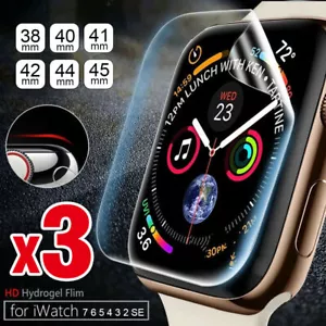 X3 Apple Watch iWatch Series10 9 8 7 4 5 6 SE 40/42/44/45/46mm Screen Protector - Picture 1 of 12