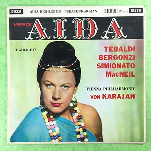 Aida Highlights - Tebaldi - Von Karajan - Vienna Philharmonic - Decca SXL-2242  - Imagen 1 de 3