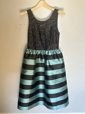 Платье женское Anthropologie Leifsdottir 4 черное зеленое с блестками без рукавов официальное - Изображение 1 из 4