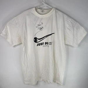 Vintage Just Do Hit Mens Sz XL White Cancun Mexico Weed Smoking Party T Shirt - Picture 1 of 7