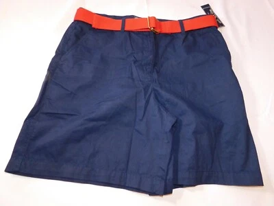 Pantalones Cortos American Living Para Mujer Damas Talla 10 Azul Marino con Cinturón Nuevos con Etiquetas Foto 1 de 3