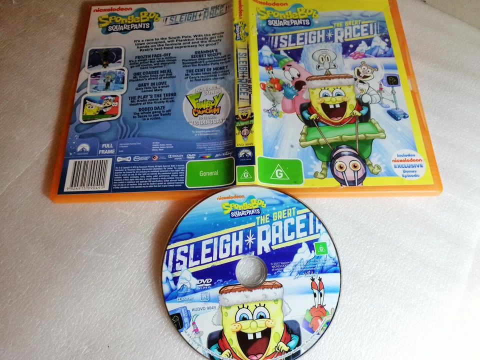 SPONGEBOB SQUAREPANTS: THE GREAT SLIEGH RACE (7 Stories) - Nickelodeon DVD Issue - Image 1 of 1
