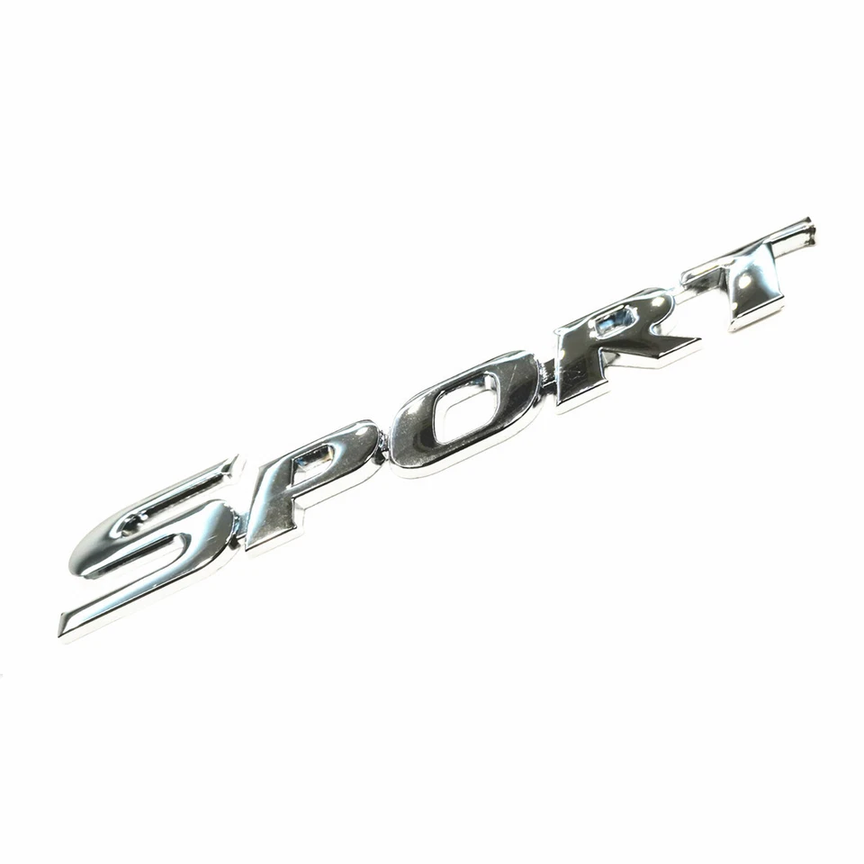 Car Trunk Bumper SPORT Logo Emblem Badge Sticker Silver Metal Decal Accessories  - Image 1 of 4