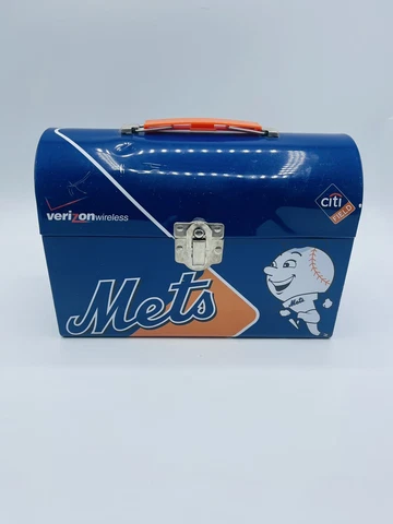 New York Mets Mascot Mr. Met  Metal Lunchbox - Verizon Citi Field Promo Cover