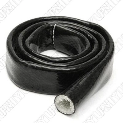 Black Fire Sleeve Braid Flame Heat Shield 3Ft 3/4"ID:10MM 6AN For Oil Fuel Lines - Image 1 of 4