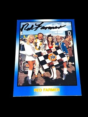 RED FARMER NASCAR HOFer 1991 MASTERS OF RACING DALE JR DOWNLOAD signed card #137 - Image 1 of 2