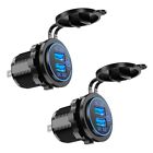 4X   3.0 Dual USB Car  12V 36W USB Fast  with Switch for Boat Motorcycle5461