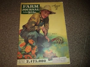 Vintage Farm Journal & Farmers Wife, AUG.  1939-FARM ADS, JOHN DEERE, COVER ART - Picture 1 of 7