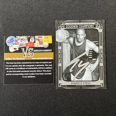 Shaquille O’Neal 2015 Autographed Goodwin Champion Trading Card COA  - Image 1 of 4