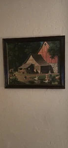 Vintage MCM 16x20” Paul Detlefsen Americana Scene “Memories” Framed - Picture 1 of 12