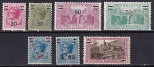 Mónaco - 1924 - Yvert 104/110 - Armories, Effigies con Habilitacion - MH - Imagen 1 de 2