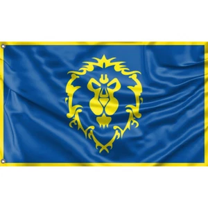 WoW Flag, Alliance Flag Unique Design, 3x5 Ft / 90x150 cm size, EU Made - Picture 1 of 4