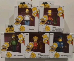 Jakks The Simpsons Chief Wiggum Ned Lisa Bart Homer Figure Set RARE Full Series1 - Picture 1 of 7