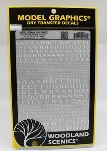 Woodland Scenics MG702 Model Graphics Roman R.R. White Dry Transfer Decals - Picture 1 of 1