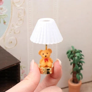 Scala 1:12 casa delle bambole miniatura accessori lampade da scrivania scrivania scrivania luce metallo - Foto 1 di 9