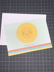 (1) Tarjetas de felicitación Hallmark Smiling Happy Sun shine GRACIAS EN BLANCO ENVÍO GRATUITO A EE. UU. - Imagen 1 de 5