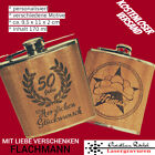 Personalisierter Flachmann mit Holzlaminierung - inkl. Lasergravur - ca. 170ml