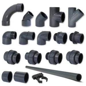 PVC Fitting Ø 50 mm Klebefitting Pool IBG® Klebemuffe Rohr Reduzierung Praher