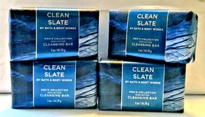 CLEAN SLATE SHEA BUTTER CLEANSING BAR SOAP Bath Body Works SET X 4 - 5 OZ MEN - Picture 1 of 3