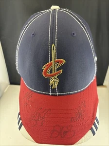 Cleveland Cavaliers Adidas Fitted L/XL With 4 Autographs Hat Cap NBA Basketball - Picture 1 of 14