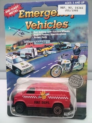 Welly / Chevy Van - Red - Fire Dept - Model Emergency Vehicle x1 - Image 1 of 4