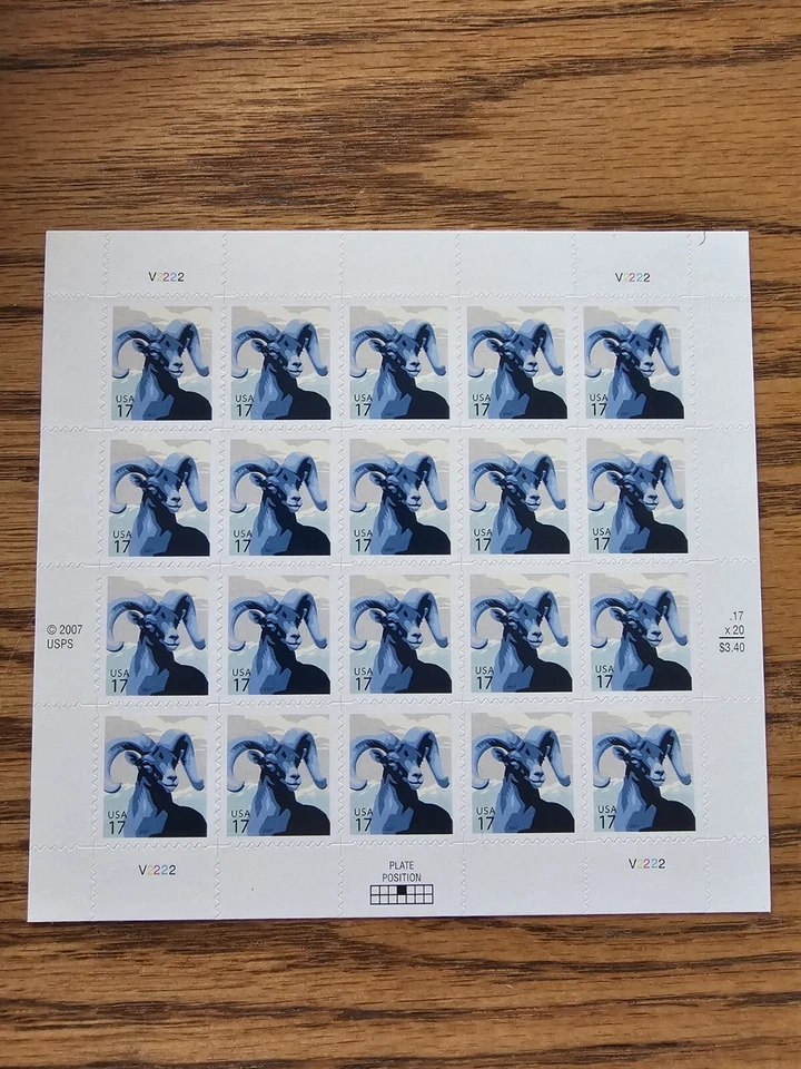 U.S. Scott #4138 Big Horn Sheep 17 Cent MNH Sheet Of 20 Stamps - Image 1 of 1