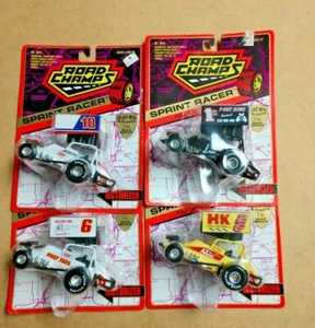 LOT OF 4 1993 ROAD CHAMPS SPRINT RACERS PULL BACK ACTION NEW COMPLETE - Picture 1 of 6