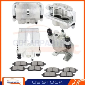 Front And Rear Brake Calipers & Brake Ceramic Pads For 2005-2009 Ford F-150 - Picture 1 of 8