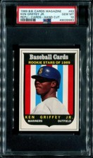 PSA 10 GEM MINT 1989 BB MAGAZINE REPLI-CARDS KEN GRIFFEY JR. #63 ROOKIE RC B211