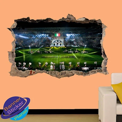 JUVENTUS FOOTBALL STADIUM ART WALL STICKER ROOM OFFICE DECOR DECAL MURAL ZM5 - Image 1 of 3