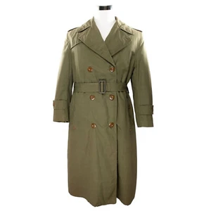 WW2 Military Wool Trench Coat, US Army Overcoat, Military Coat Green Wool Coat - Picture 1 of 4