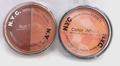 NYC Sun 2 Sun Bronzing Powder #718A Bronze  Mist+ Color Wheel Powder-Peach Glow - Image 1 of 4