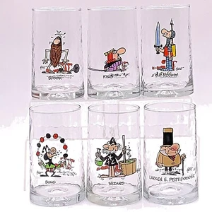 VTG Wizard Of ID Arby's Collector Series Drinking Glasses 1983 CHOOSE CHARACTER - Bild 1 von 6