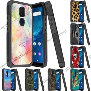Slim Hybrid Case+Tempered Glass For Cricket Icon 3 Splendor AT&T Motivate 2 m2 - Picture 1 of 30