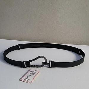 Neu Chico's schwarzer Leder Boho Gürtel Gr. M/L Rodeo Western - Bild 1 von 10