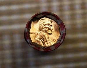 BU 1974-D UNSEARCHED FULL ROLL "COPPER" LINCOLN MEMORIAL PENNY ROLL-GEM BEAUTIES - Picture 1 of 5