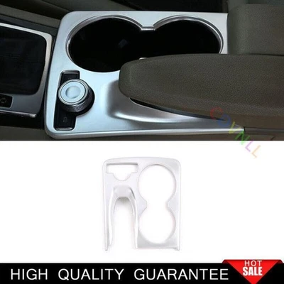 For Mercedes~Benz GLK 2009~2015 Matte Silver Gear Shift Water Cup Panel Cover 1* — 第 1/4 张图片